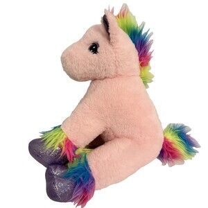 VTG The Bear Factory Pink Rainbow Unicorn Plush 12” Retired Stuffed Animal 2001